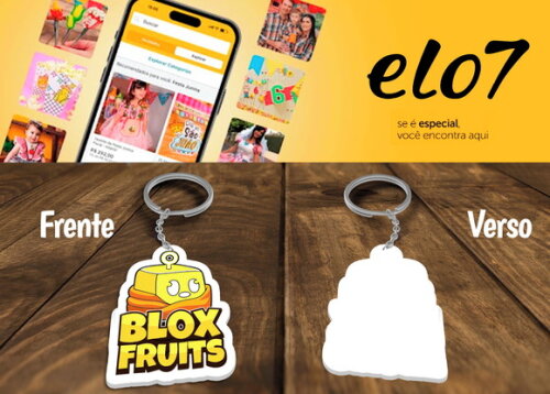 Chaveiro e Lembrancinha Blox Fruits