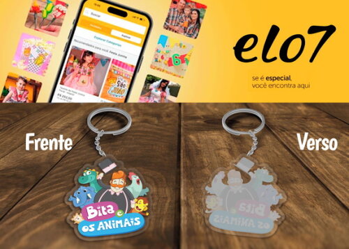 Chaveiro e Lembrancinha Bita e os Animais