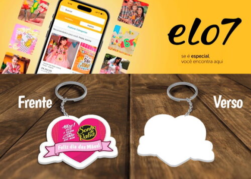 Chaveiro e Lembrancinha Dias das Mães Kit 10 Unidades