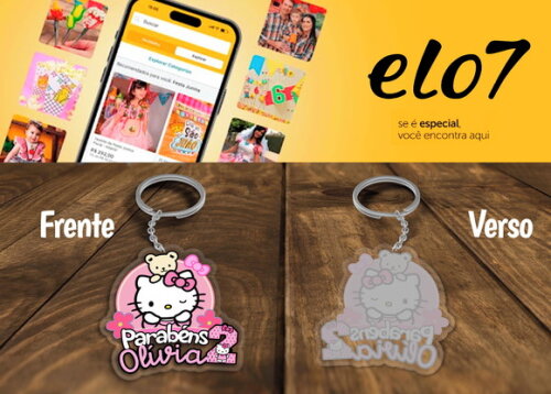 Chaveiro e Lembrancinha Hello Kitty