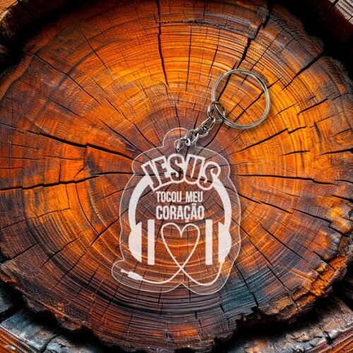 Chaveiro e Lembrancinha Jesus Tocou Meu Coração