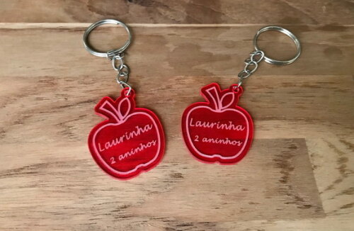 Chaveiro e Lembrancinha Maçã Branca de Neve