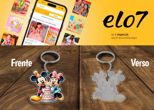 Chaveiro e Lembrancinha Mickey e Minnie