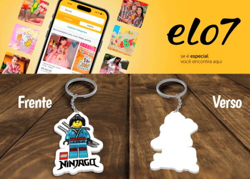 Chaveiro e Lembrancinha Ninjago Nya