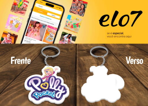 Chaveiro e Lembrancinha Polly Pocket