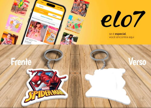 Chaveiro e Lembrancinha Spider Man Kit 10 Unidades