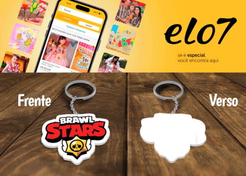 Chaveiro Lembrancinha Brawl Stars Logo