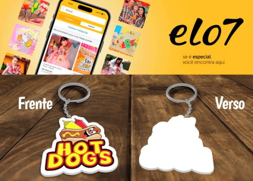 Chaveiro Lembrancinha Noite do Hot Dog