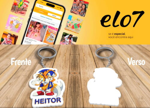 Chaveiro Lembrancinha Sonic e Tails
