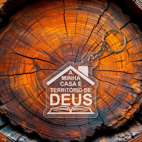 Chaveiro Minha Casa É Território de Deus
