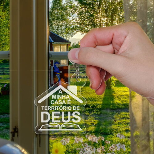 Chaveiro Minha Casa É Território de Deus