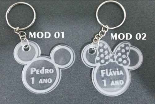 Chaveiro Minnie e Mikey