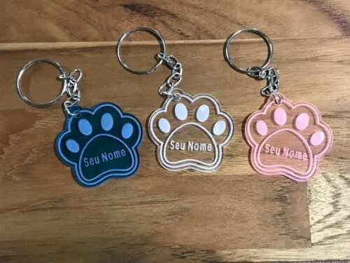 Chaveiro Pet Patinha de Cachorro
