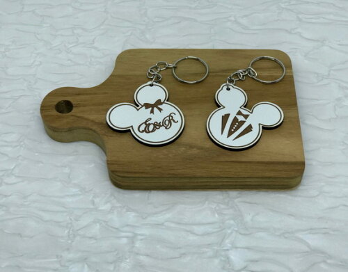 Chaveiros e Lembrancinhas Casamento Mickey e Minnie mdf