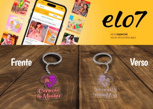 Chaveiros Lembrancinhas Coração de Mulher