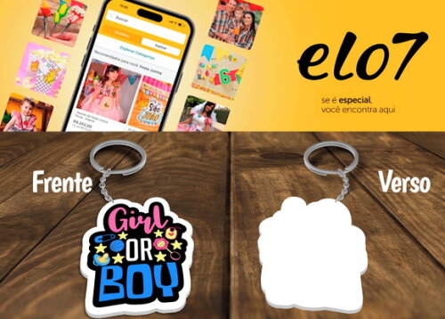 Chaveiros Lembrancinhas Chá Revelação Girl ou Boy