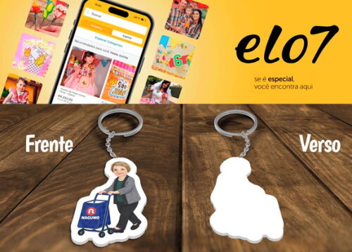 Chaveiros Personalizados 100 Unidades + Uber