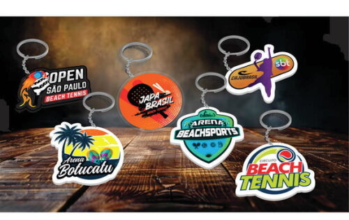 Chaveiros Personalizados Beach Tennis com Sua Logo