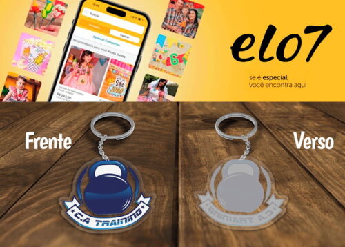 Chaveiros Personalizados com a Sua Logo + Uber