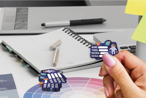 Etiqueta Escolar Astronauta Kit 30 Unidades