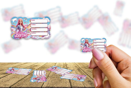 Etiqueta Escolar Barbie Kit 30 Unidades