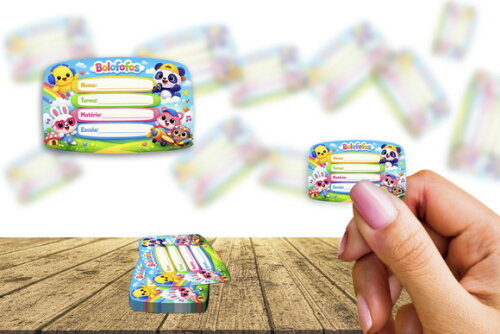 Etiqueta Escolar Bolofofos Kit 30 Unidades
