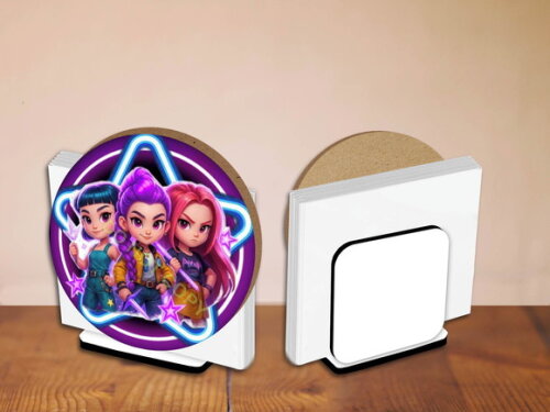 Kit 05 Porta Guardanapo Centro de Mesa Guerreiras Kpop