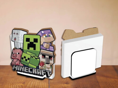 Kit 05 Porta Guardanapo Centro de Mesa Minecraft
