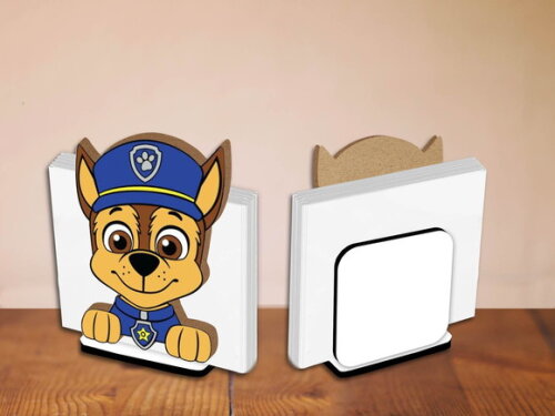 Kit 05 Porta Guardanapo Centro de Mesa Patrulha Canina Chase