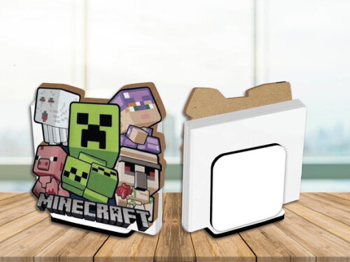 Kit 05 Porta Guardanapo Centro de Mesa Minecraft