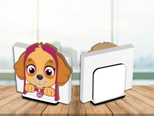 Kit 05 Porta Guardanapo Centro de Mesa Patrulha Canina Skye