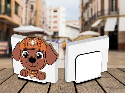 Kit 05 Porta Guardanapo Centro de Mesa Patrulha Canina Zuma