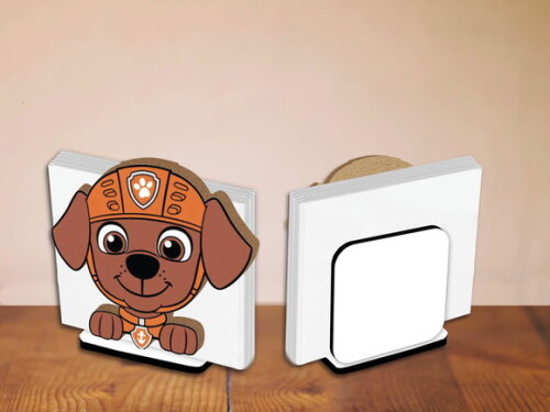 Kit 05 Porta Guardanapo Centro de Mesa Patrulha Canina Zuma