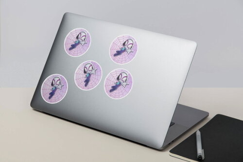 Kit 30 Adesivos Spider Girl Spider Gwen
