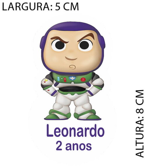Kit Adesivos Personalizado com Nome Buzz Lightyear Toy Story