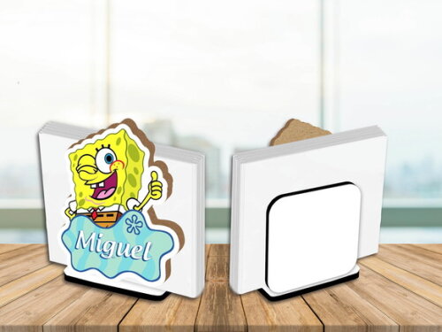 Kit Porta Guardanapo Centro de Mesa Bob Esponja