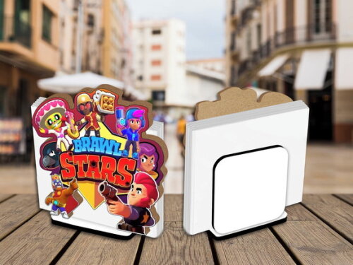 Kit Porta Guardanapo Centro de Mesa Brawl Stars