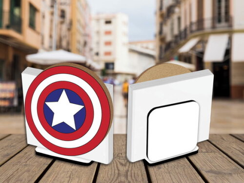 Kit Porta Guardanapo Centro de Mesa Capitão America