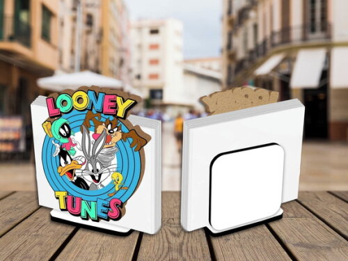 Kit Porta Guardanapo Centro de Mesa Looney Tunes