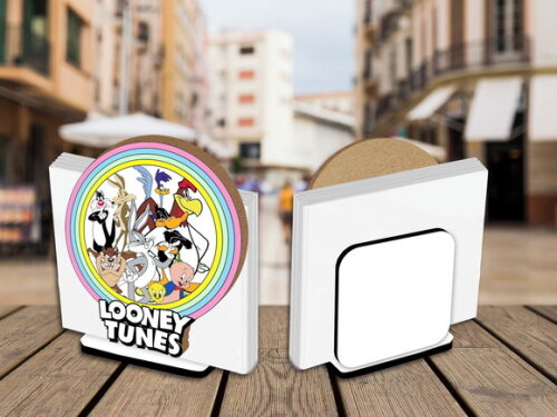 Kit Porta Guardanapo Centro de Mesa Looney Tunes
