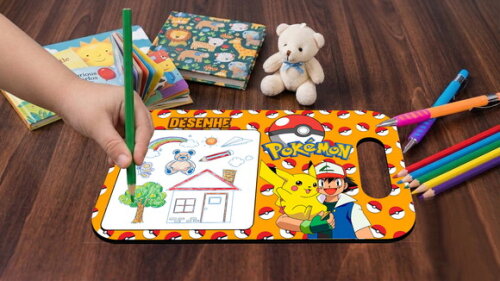 Lembrancinha Jogo da Velha e Lousa Pokemon