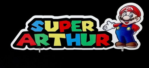 Nomes Personalizados Centro de Mesa Mario Bros