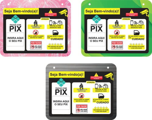 Placa Pix Qr Code Uber 99 Táxi Personalizada