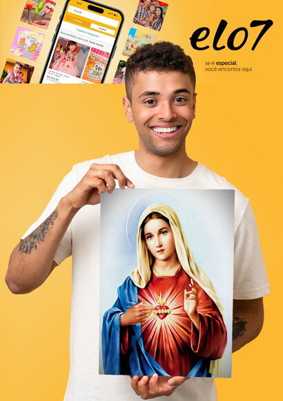 Plaquinha A3 em mdf Ave Maria