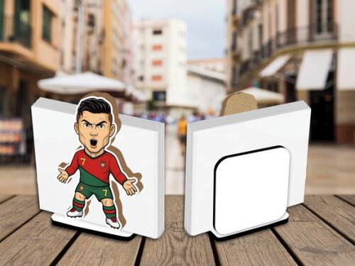 Porta Guardanapo Centro de Mesa Cr7 Cristiano Ronaldo