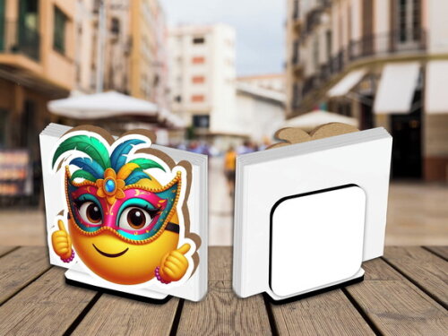 Porta Guardanapo Centro de Mesa Emoji Canaval