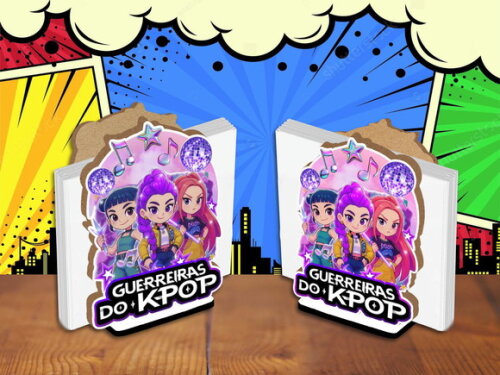 Porta Guardanapo Centro de Mesa Guerreiras do K Pop