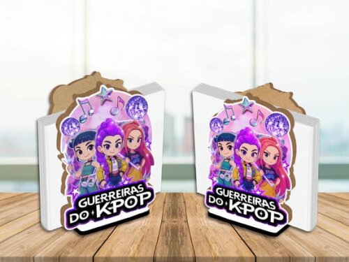 Porta Guardanapo Centro de Mesa Guerreiras do K Pop