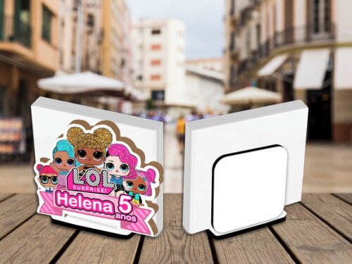 Porta Guardanapo Centro de Mesa Lol com Nome