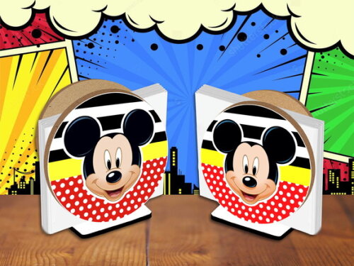 Porta Guardanapo Centro de Mesa Mickey